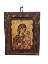 ΕΙΚΟΝΑ ΣΕ ΦΥΣΙΚΟ ΞΥΛΟ ΠΑΝΑΓΙΑ 15 Χ 19Η κωδ. 20908