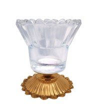 ΓΥΑΛΙΝΗ ΔΙΑΦΑΝΗΣ ΕΠΙΤΡΑΠΕΖΙΑ ΚΑΝΤΗΛΟΚΟΥΠΑ ΜΕ ΜΠΡΟΥΤΖΙΝΗ ΒΑΣΗ ΚΩΔ. 7261