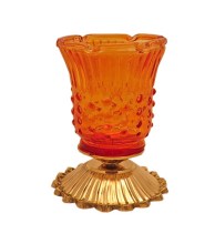 ΓΥΑΛΙΝΗ ΜΕΛΙ ΕΠΙΤΡΑΠΕΖΙΑ ΚΑΝΤΗΛΟΚΟΥΠΑ ΜΕ ΜΠΡΟΥΤΖΙΝΗ ΒΑΣΗ ΚΩΔ. 7758